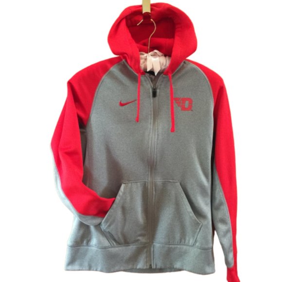 Nike Other - Nike Jacket Sweatshirt Red/Gray Hooded